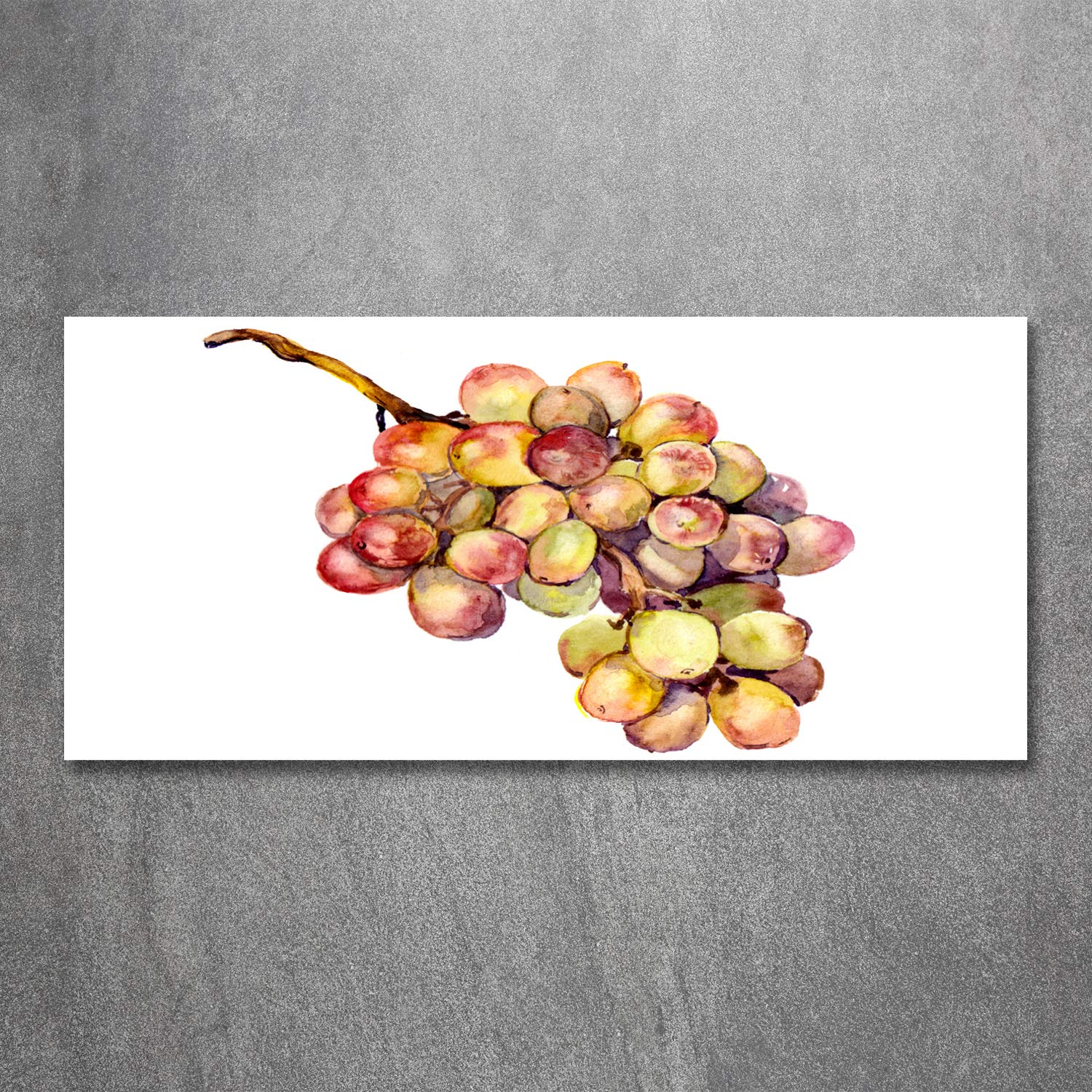 Tulup Acrylglas - Wandkunst - Bild auf Acrylglas Deko Wandbild hinter Kunststoff/Acrylglas Bild - Dekorative Wand für Küche & Wohnzimmer 120 x60 cm - Essen & Getränke - Weintrauben - Grün