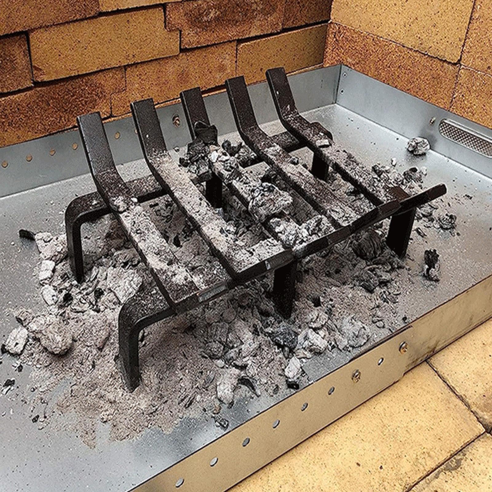 Bandeja Galvanizada para Chimenea - Cenicero Extensible Cenicero para Recoger Cenizas y Ascuas