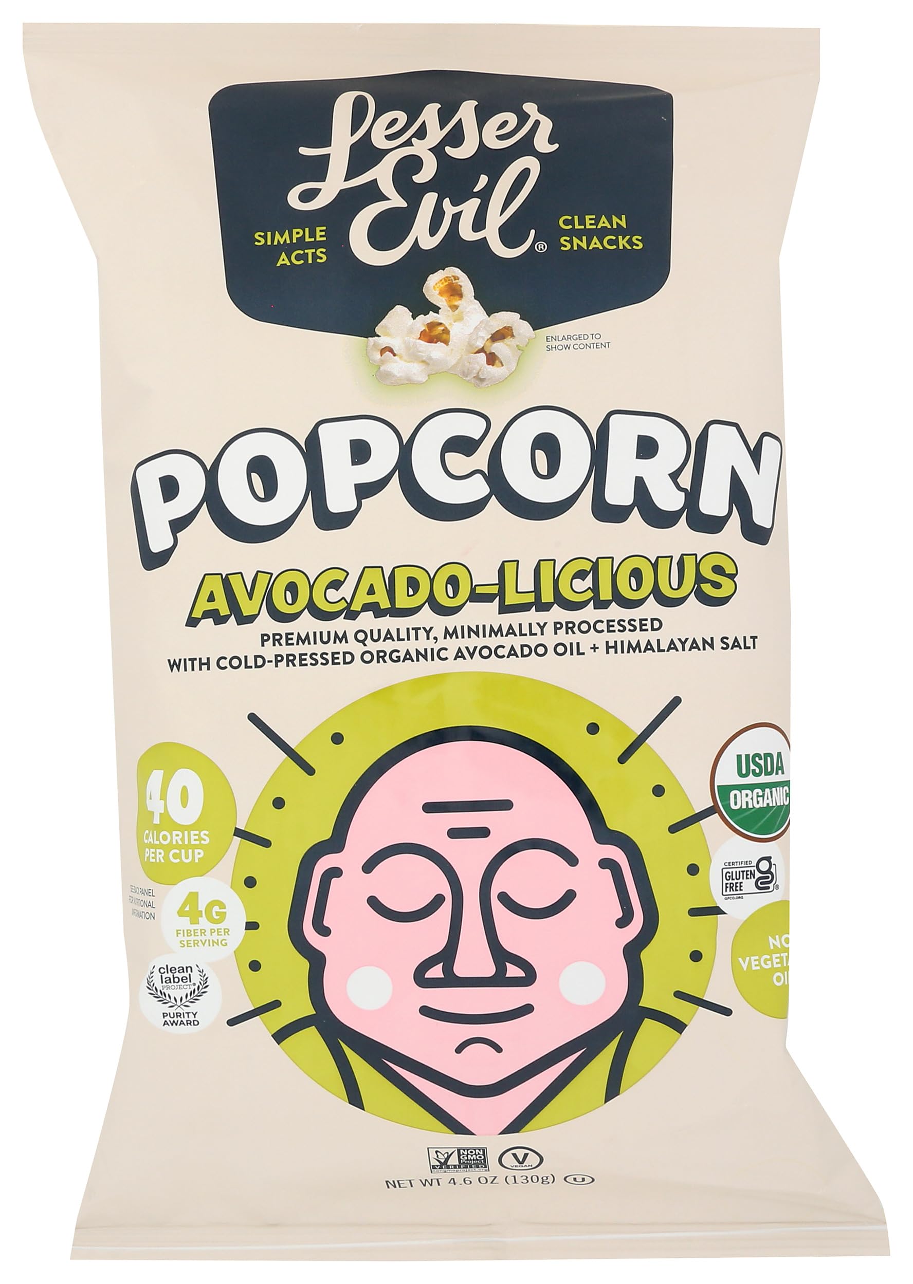Amazon.com : Lesser Evil Avocado-Licious Popcorn, 5 Oz
