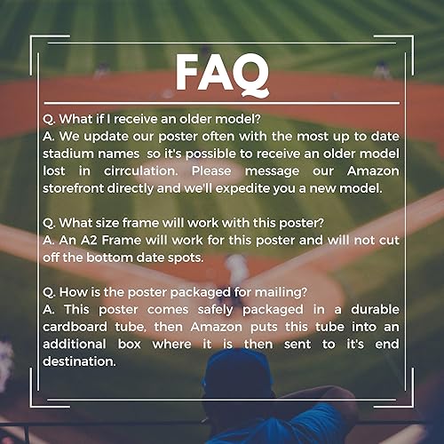 Miniatura 7 de Baseball Stadiums of America Scratch Off Map | Lists National & Major League Teams | MLB Ballpark Wall Poster, Bucket List, & Tracker of Visited