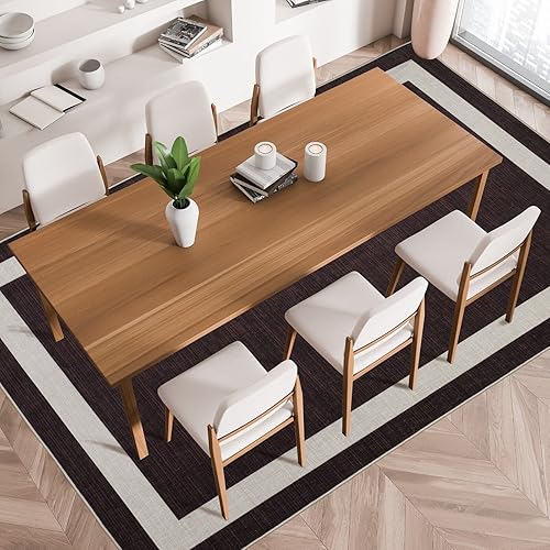 Miniatura 122 de Alfombra lavable a máquina con parte trasera antideslizante y resistente a las manchas, respetuosa con el medio ambiente, apta para familias y