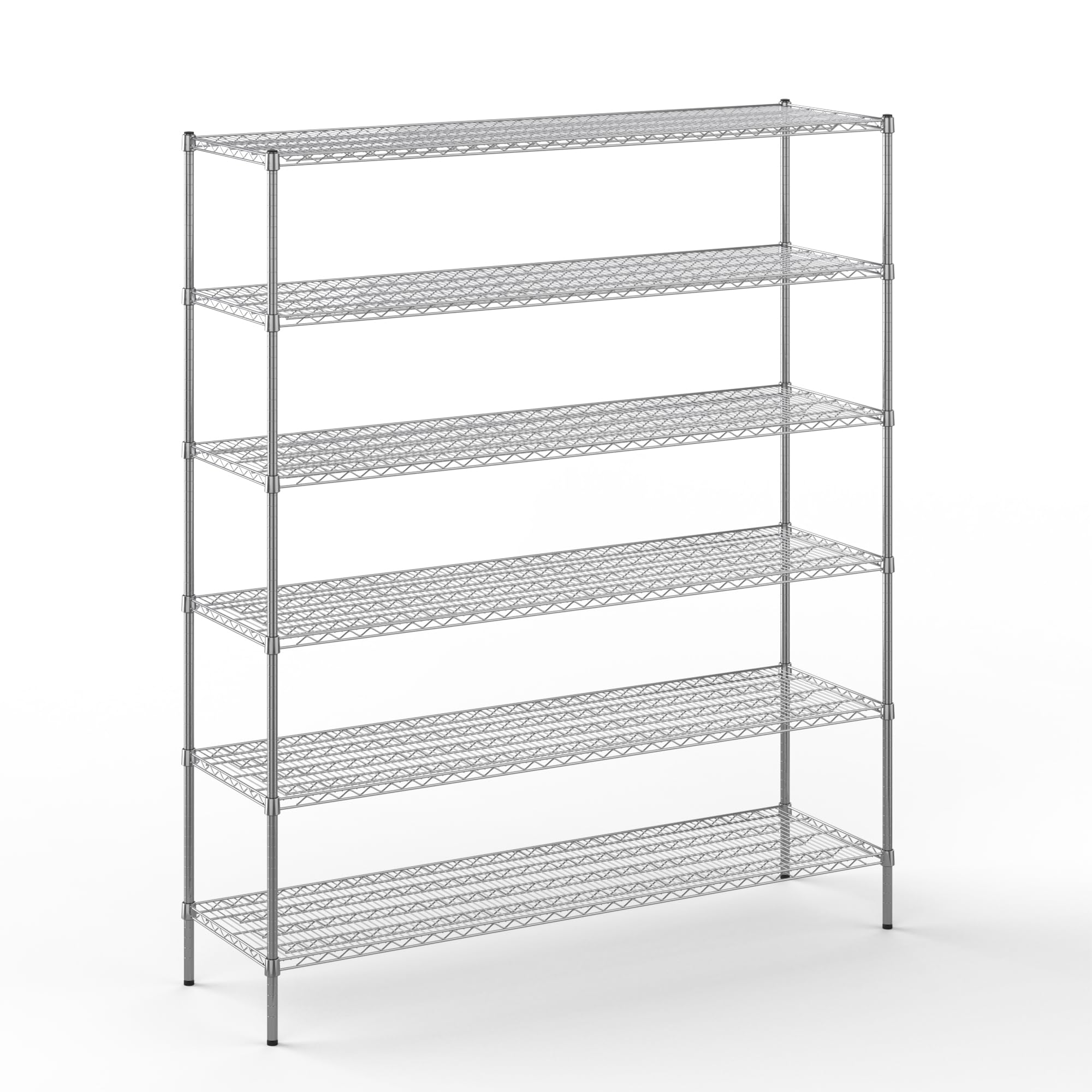 21" Deep x 72" Wide x 86" Height Wire Shelving Kit | 6-Tier | NSF Commercial Storage Rack Unit
