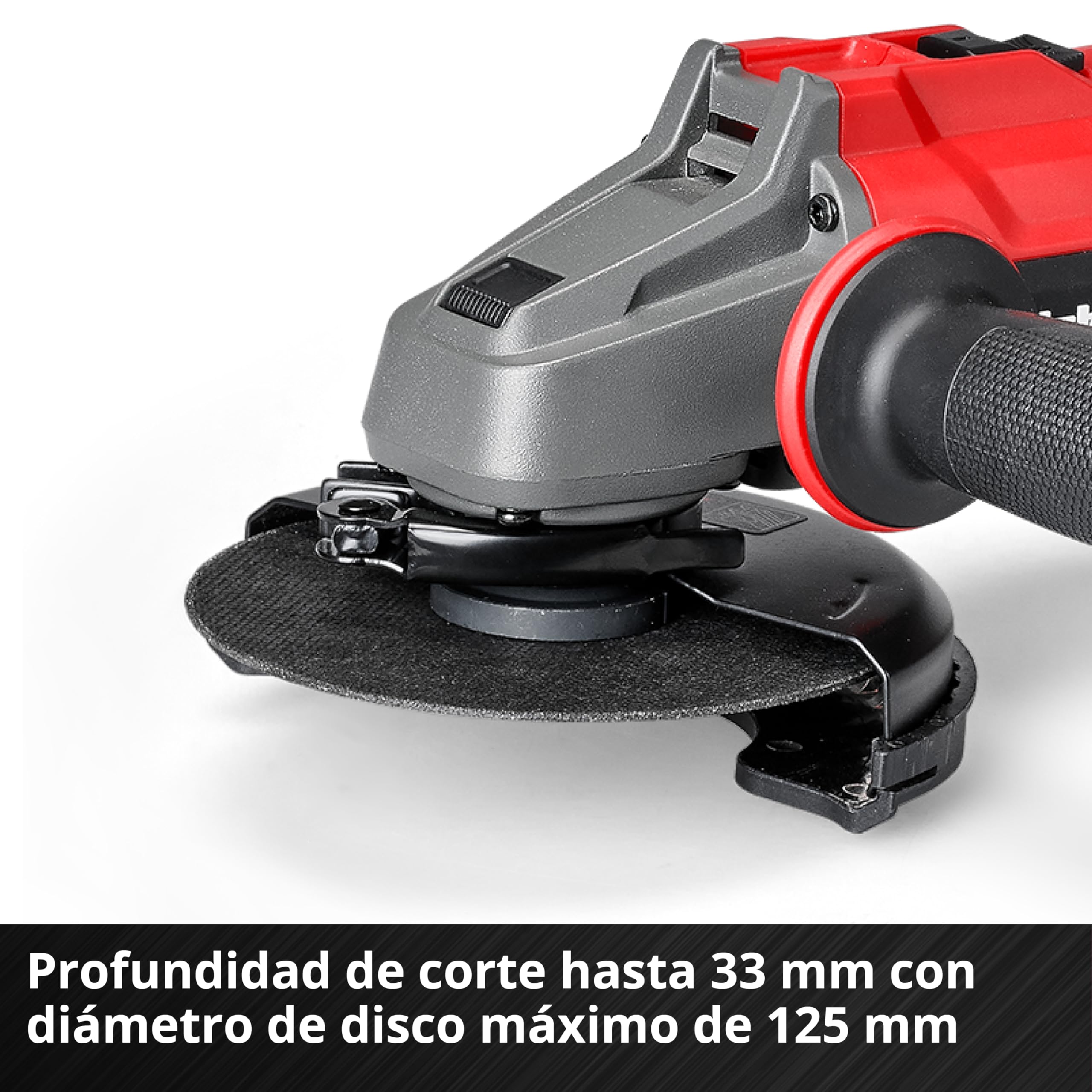 Einhell Professional Amoladora angular con batería AXXIO 18/125 Power X-Change (18 V, 700W, Ø de disco de 125mm, 33 mm de profundidad de corte, sin escobillas, sin disco de corte, sin batería)
