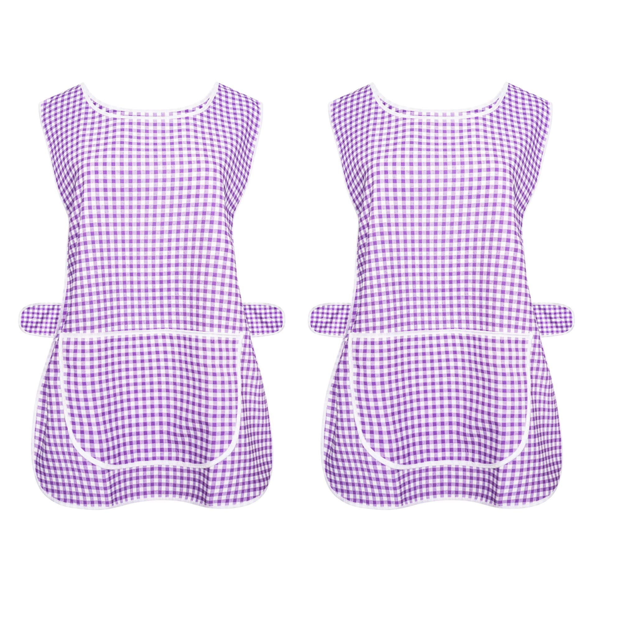 Buy Pack of 2 Ladies Check Tabard Apron Kitchen Overall Catering