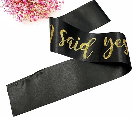 Miniatura 5 de Banda con texto en inglés "I Said Yes para mujer, propuesta de compromiso, banda de despedida de soltera para despedida de soltera, regalos de boda,