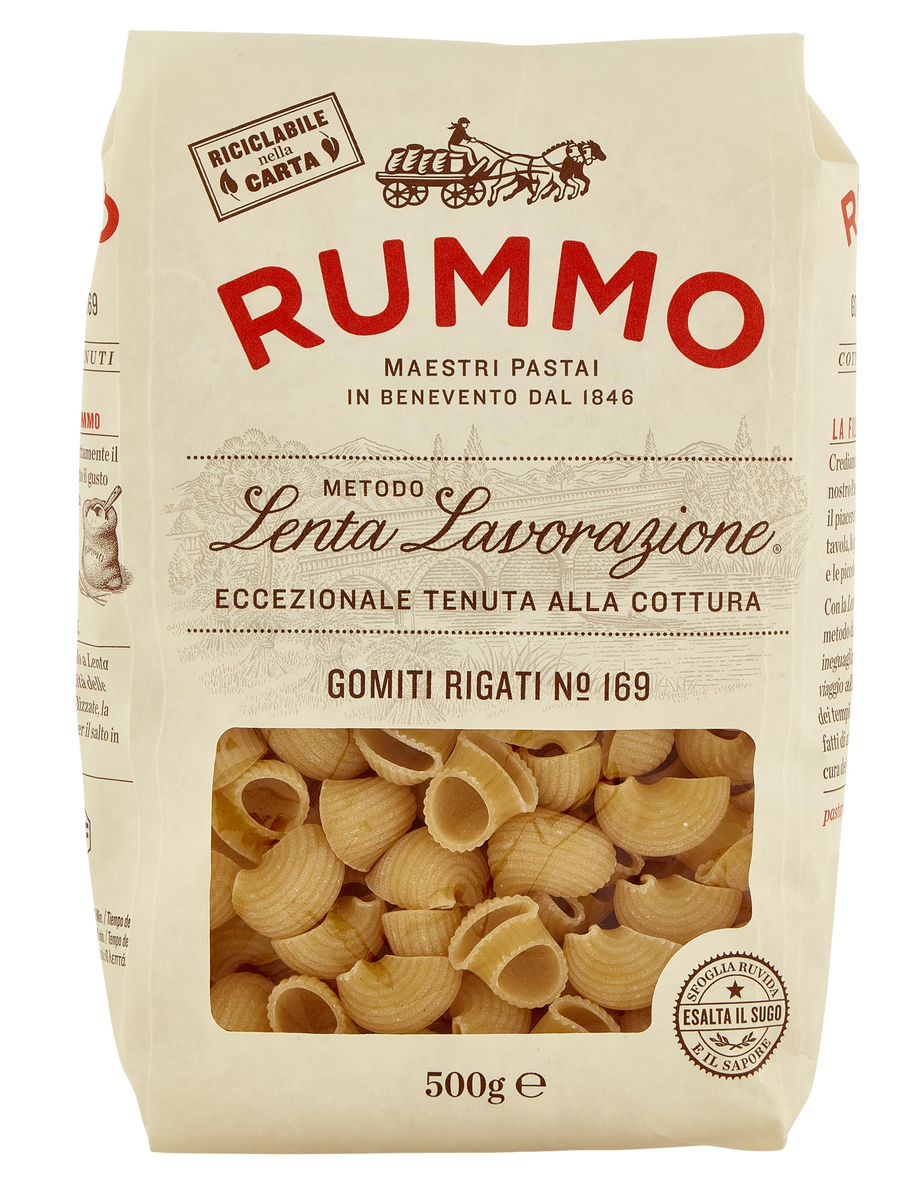 Rummo Gomiti Rigati No.169 Pasta, 500 g