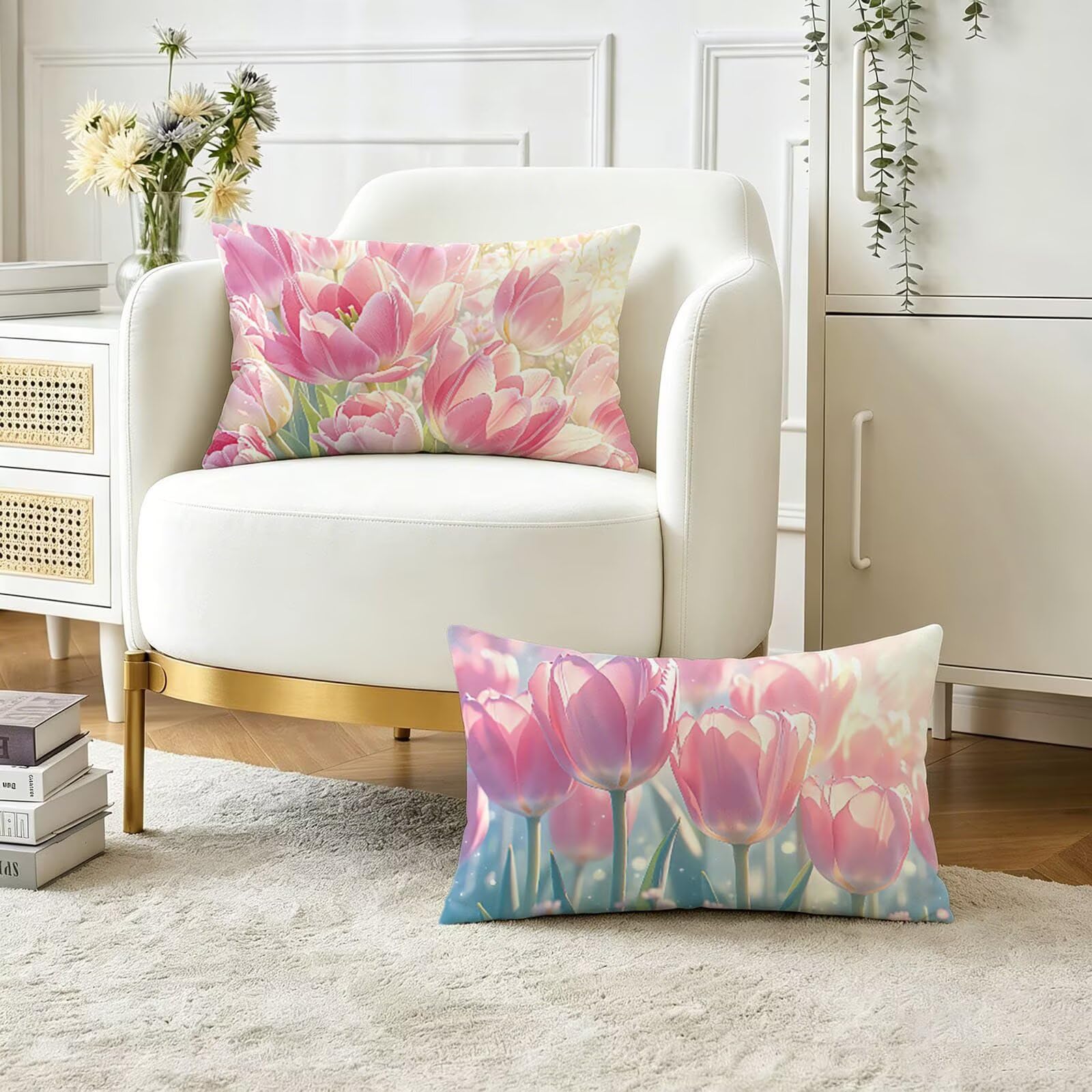 Protège oreiller imperméable 40x60 cm rose, fini les taches sur vos coussins
