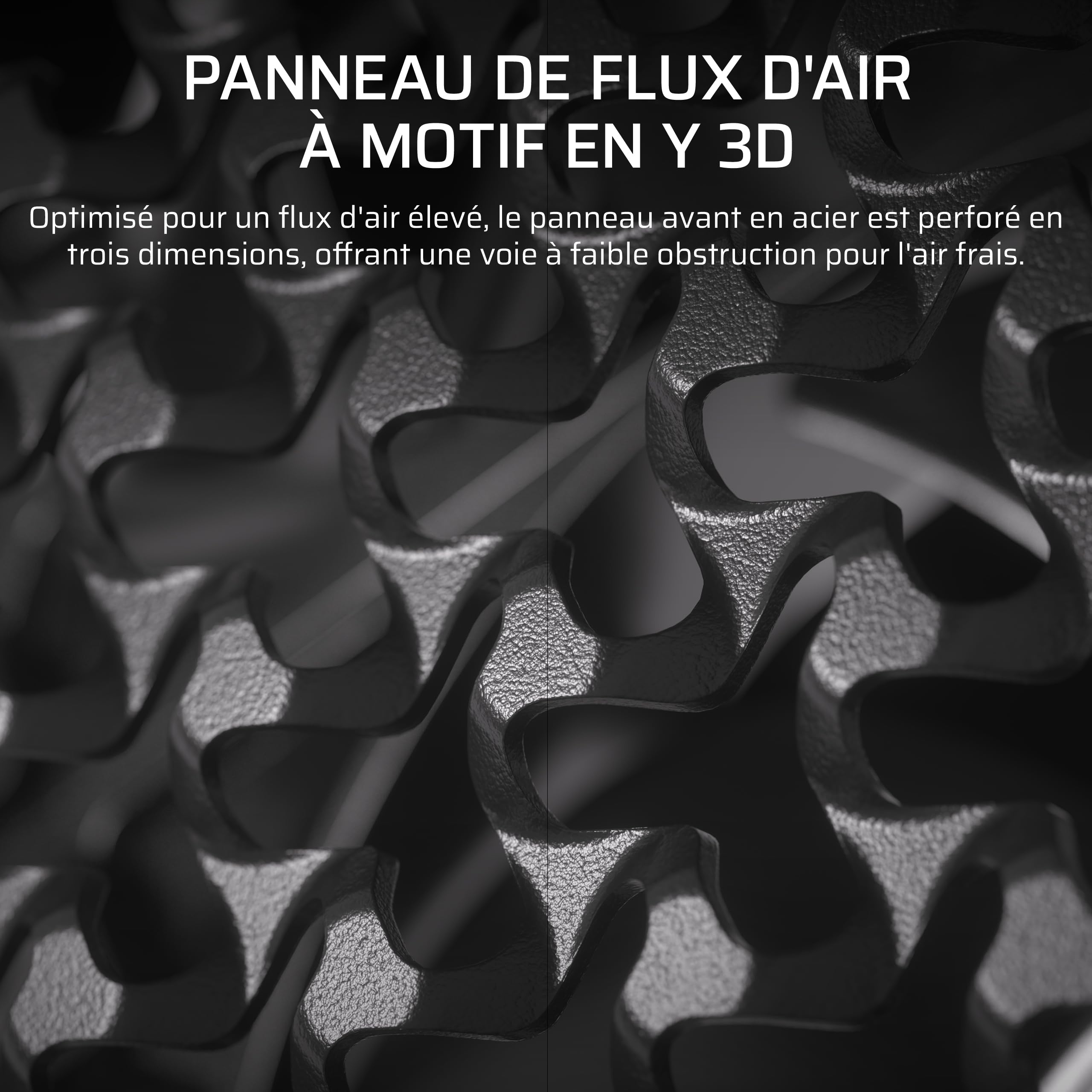 CORSAIR Frame 5000D RS Boîtier Modulaire Mid-Tower à Haut Débit d'air – 4X Ventilateurs RS Pré-Installés, Système de Support pour Ventilateur InfiniRail – Noir