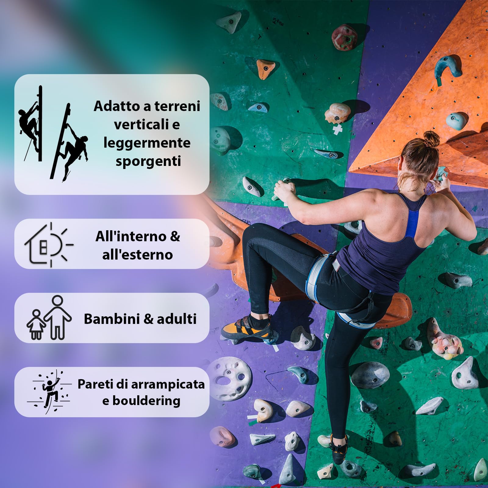 ALPIDEX 80 Prese per l'Arrampicata | Comprese Viti, Dadi di Fissaggio | Superficie di Arrampicata 6-10 m² | Misure XL - XS | Blocchi Arrampicata | Set Completo Iniziale