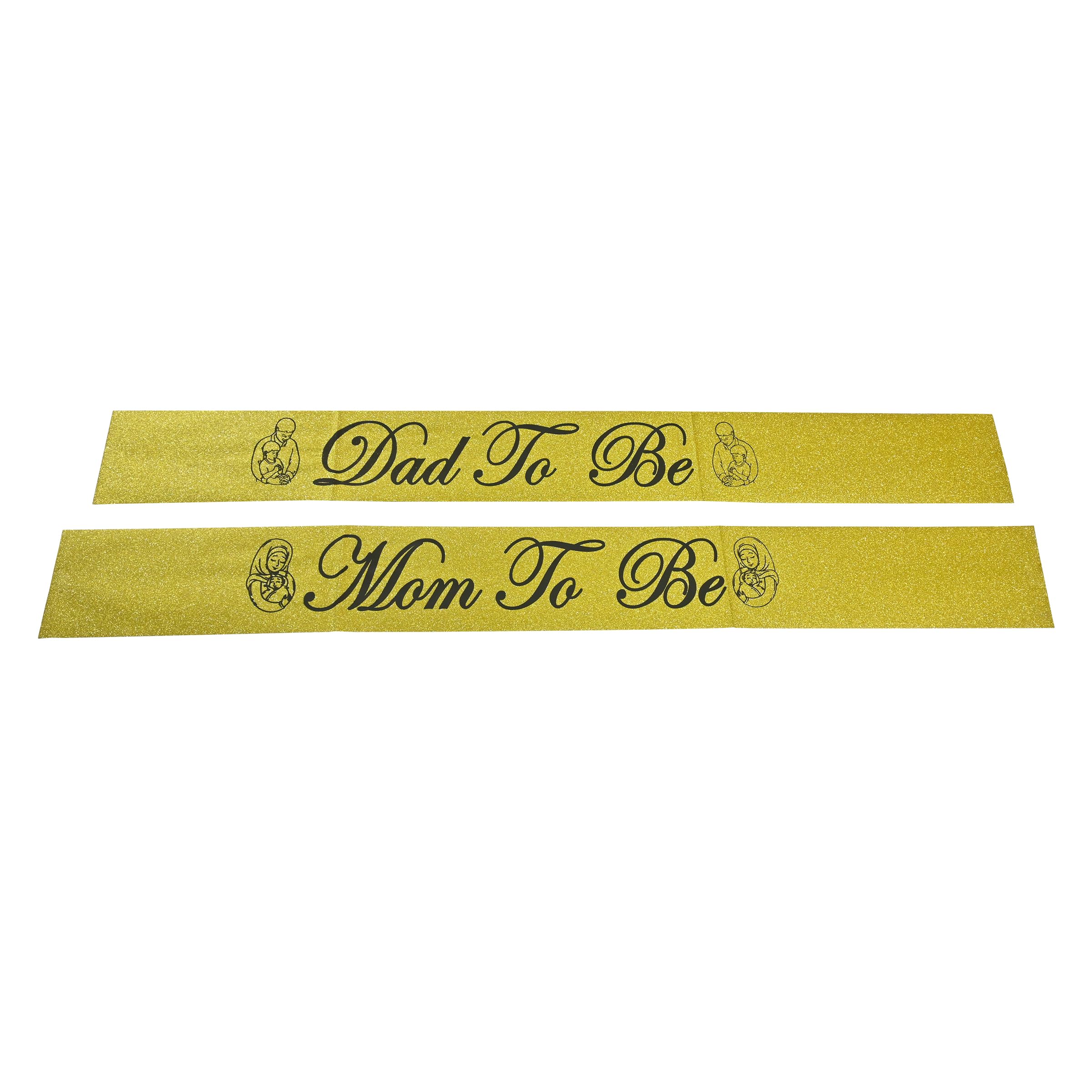 Mom & Dad to Be Sash Set - Baby Shower Gift -6