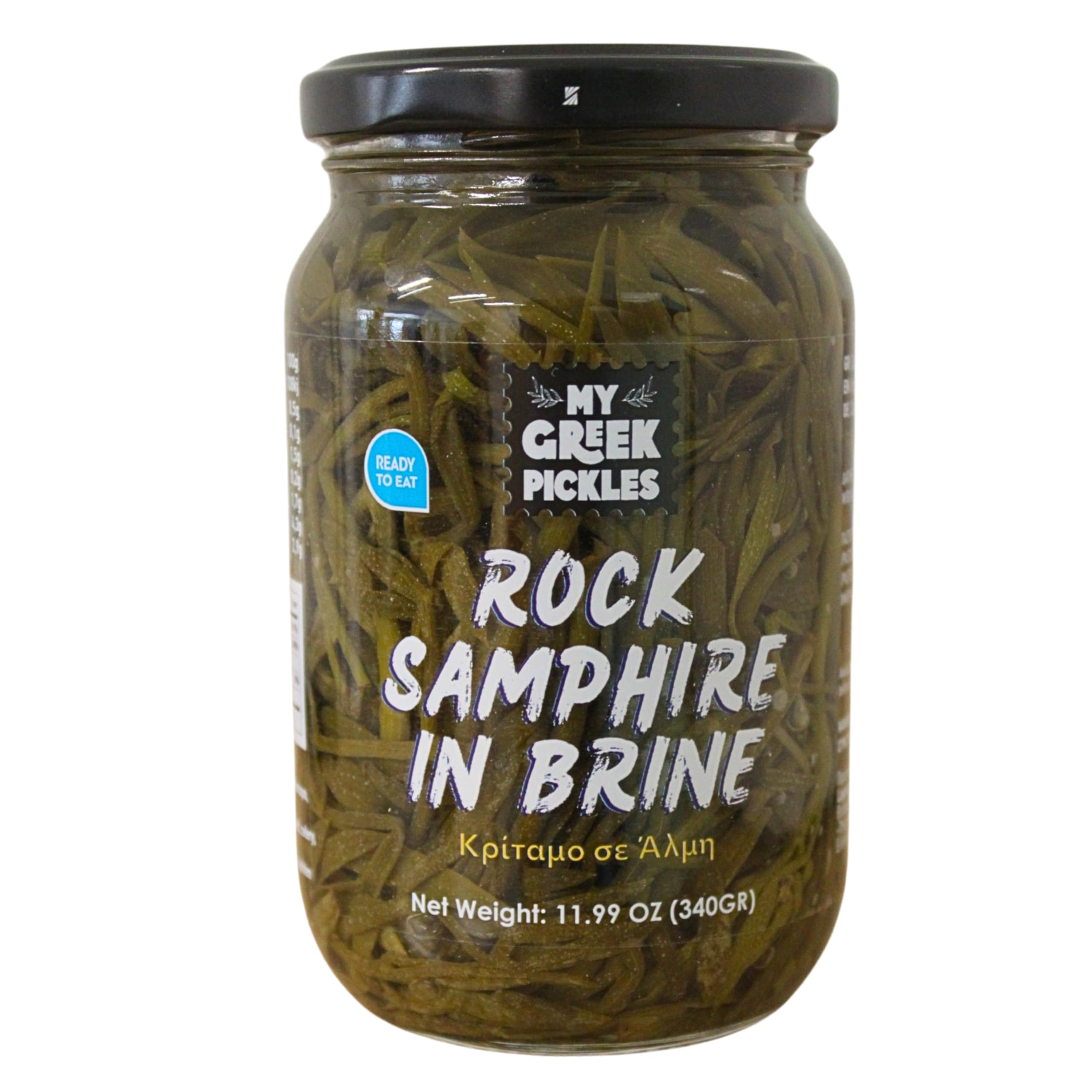 My Greek Pickles – Rock Samphire in Brine 2 x 340g (Total 680g) | Natural, Vegan, Gluten-Free