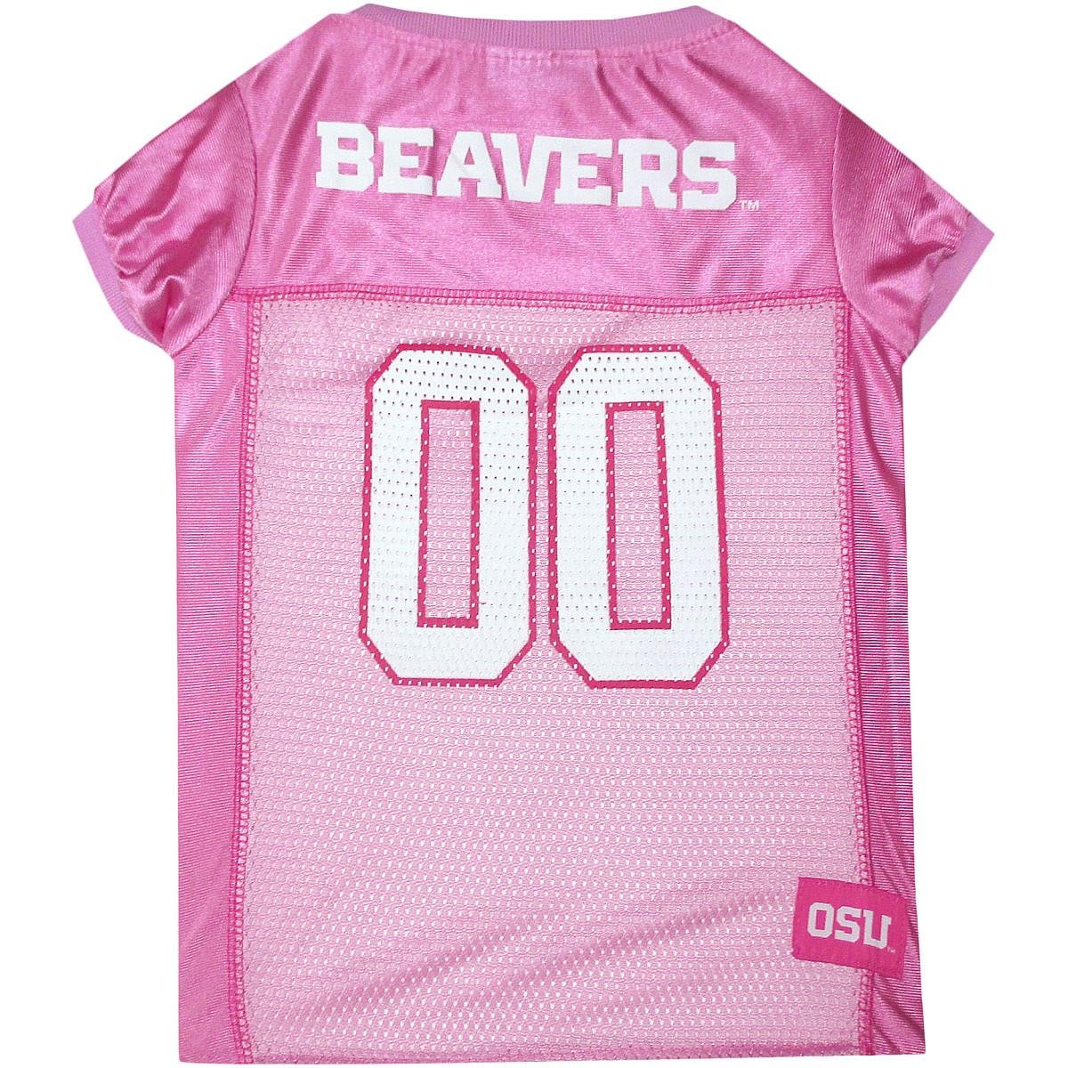 NCAA OREGON STATE BEAVERS Dog Pink Jersey, Medium. - Pet Pink Outfit. โ image 1