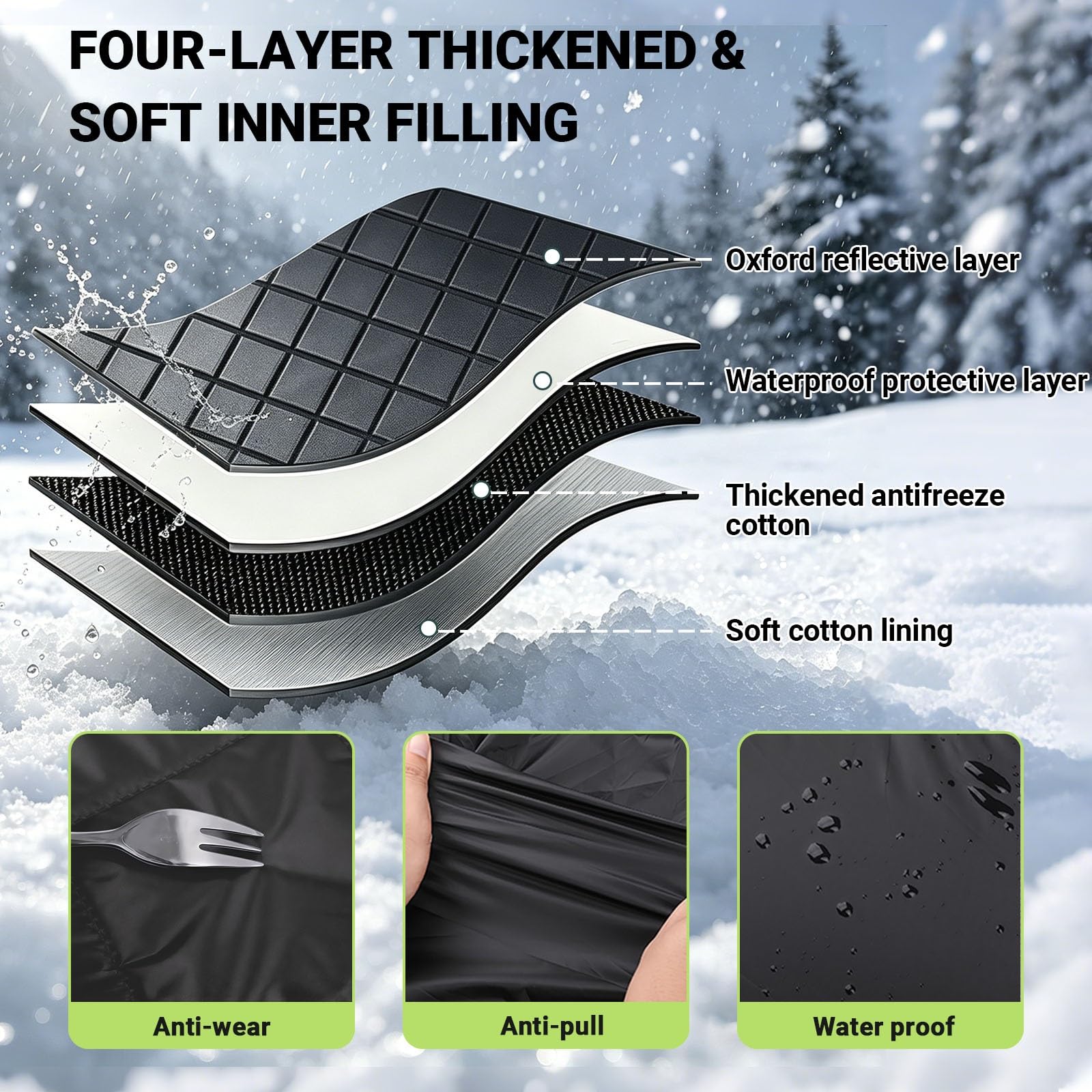 YAOJIA Funda para Motocicleta Compatible con V Star Classic Funda Impermeable de Gran tamaño, Apta para Todas Las Estaciones, con protección contra el Sol y el Polvo.