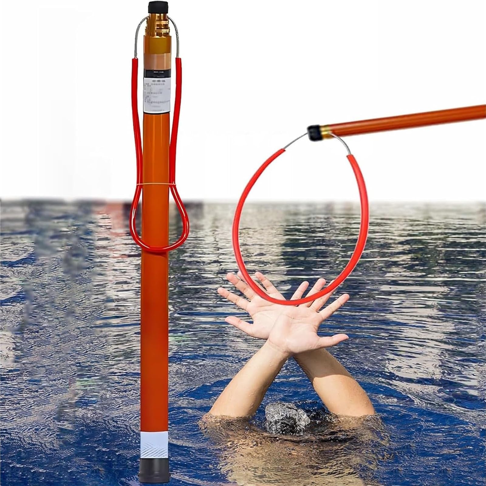 Gancho Telescópico De Rescate para Piscina, Pértiga De Socorrista Varilla Telescópica Piscina Rescue Pole Portable Lightweight Safetyd Hook Emergency Life-Saving Rescue Equipment(10m/33 ft)
