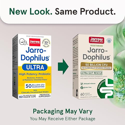 Miniatura 2 de Jarrow Formulas Jarro-Dophilus Ultra Gut Rescue - 50 mil millones de UFC por porción - Los probióticos restauran, protegen y mantienen la flora