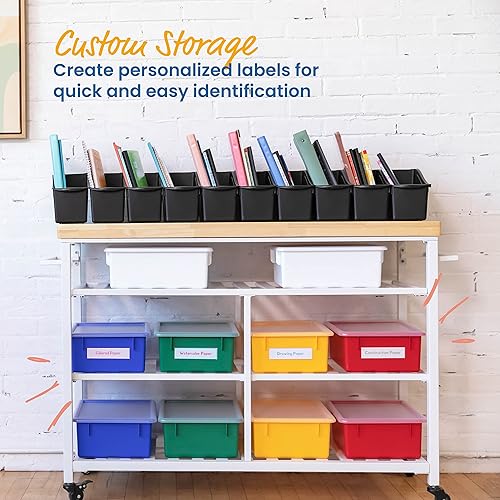 Miniatura 4 de ECR4Kids Bandeja tamaño carta con tapa, contenedores de almacenamiento, surtido, paquete de 10