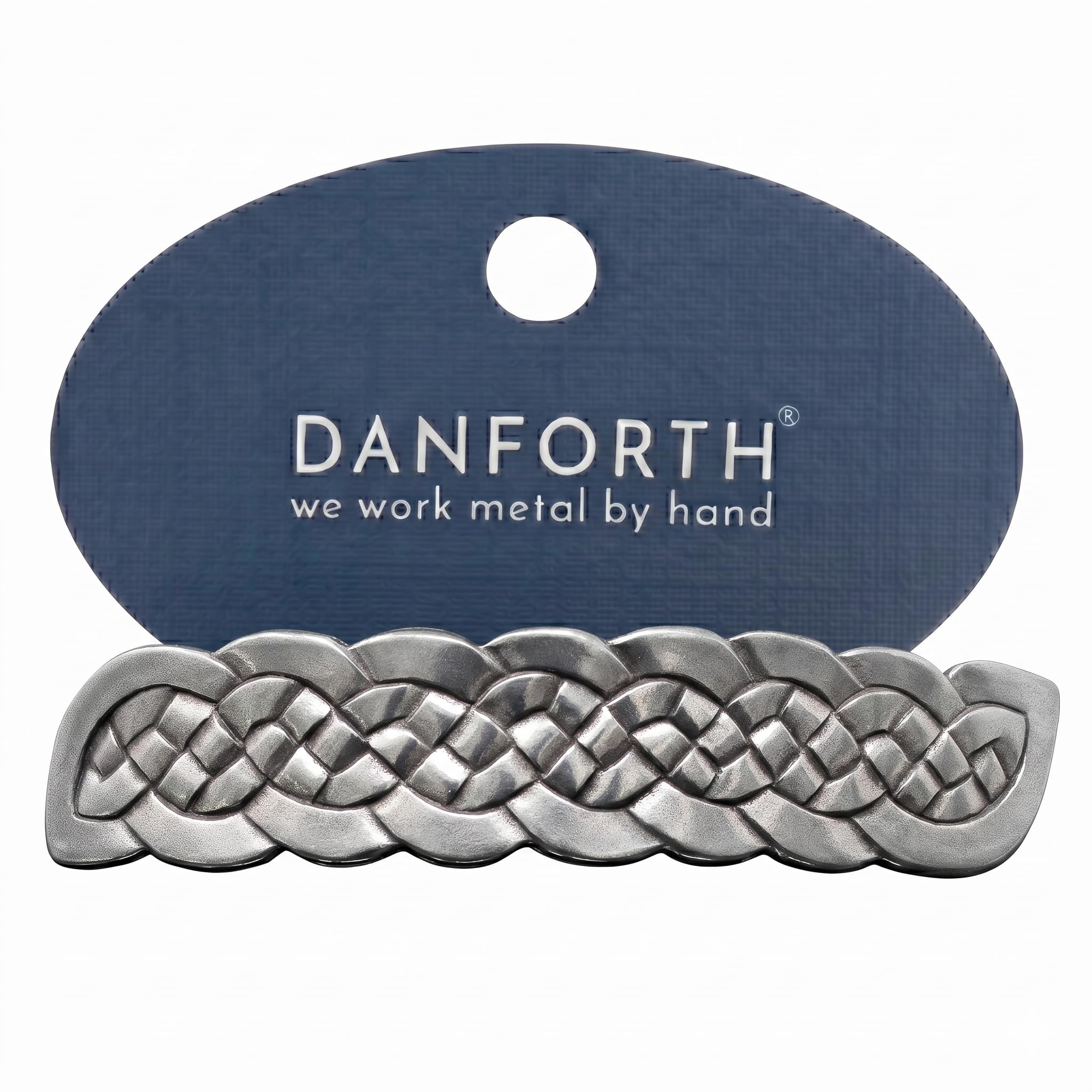 DANFORTH Celtic Knot Large Barrette | Pewter Handcrafted in USA