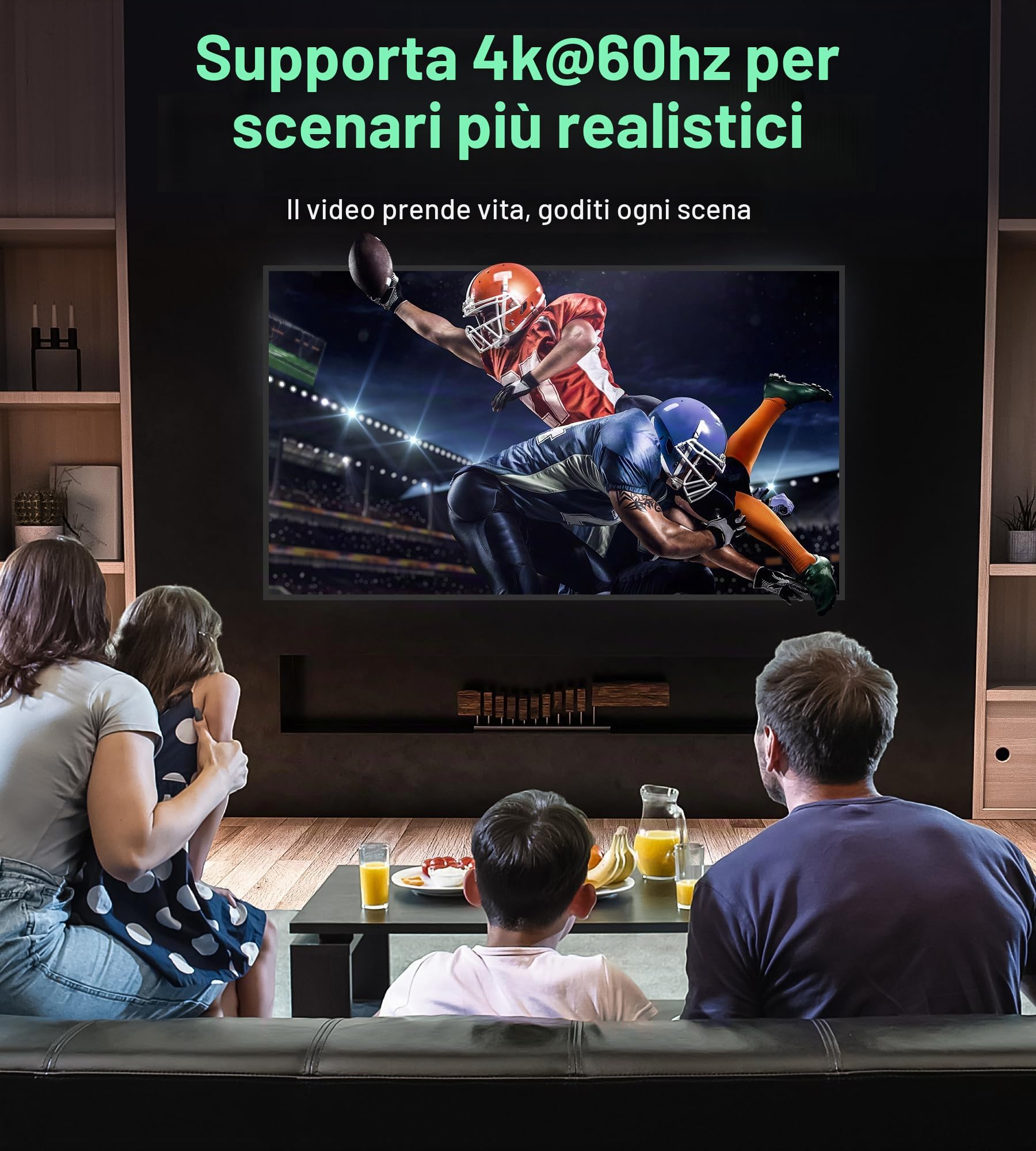 GANA Sdoppiatore HDMI Switch 4K Bidirezionale 2x1 Alluminio per TV Xbox PS5