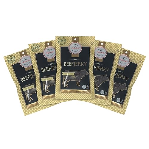 Miniatura 24 de Aufschnitt - Carne seca alimentada con pasto, baja en sodio, certificada Kosher, fabricada en Estados Unidos, apta para dieta cetogénica, paquete