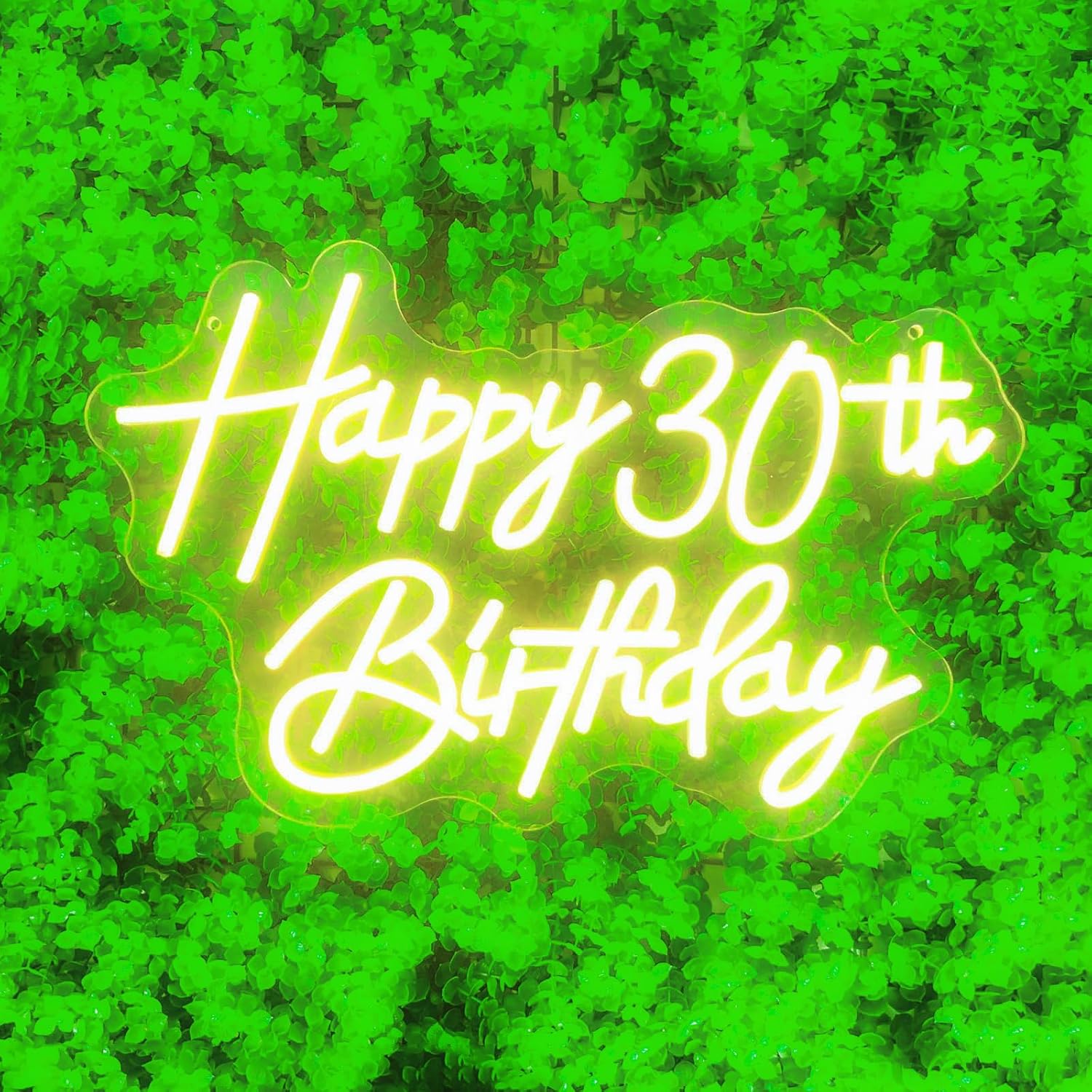 Happy 30th Birthday Neon Sign For Birthday Party16.5"*10.5" Neon Happy Birthday Led Neon Light For Party Backdrop Wall Decor With Dimmable Switch Birthday Light Up Sign Birthday Gift NEONSIGN-HAPPY30TH