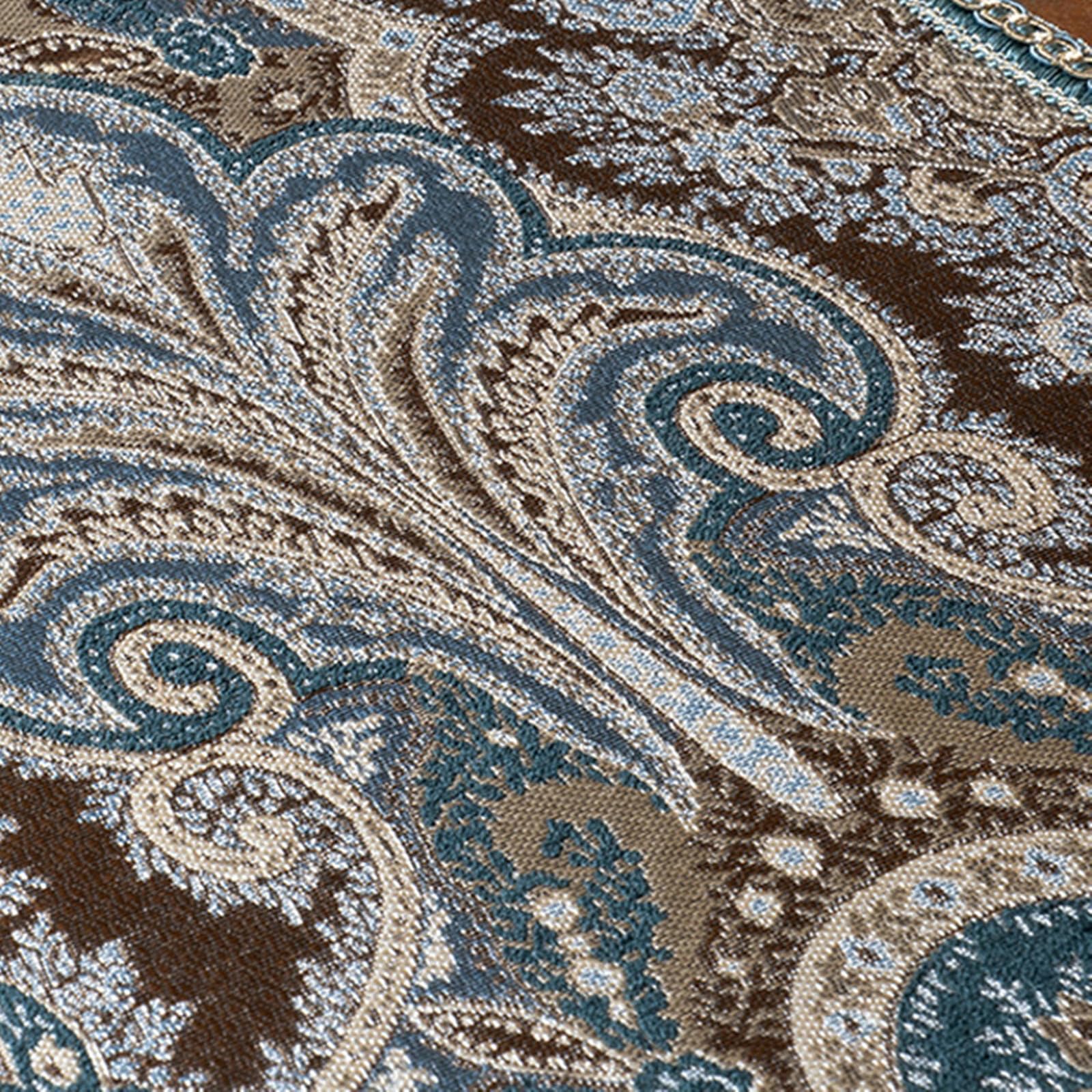 Gualiy Tischläufer Modern Polyester 35x220cm, Floral Stickerei, Blau Grün