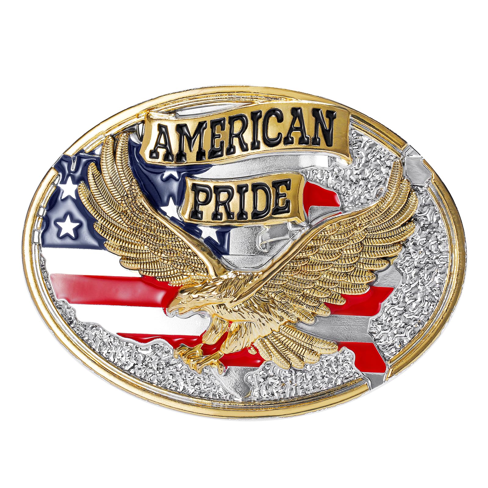 Belt Buckles for Men Women - American Flag and Eagle Belt Buckle