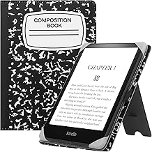 HGWALP Etui universel pour Tout le 6" Paperwhite eReaders, Folio Stand Coque housse avec dragonne compatible avec Kindle 2022/Kindle Paperwhite/Kobo/Tolino/Pocketbook 6 pouces eReader-Composition Book