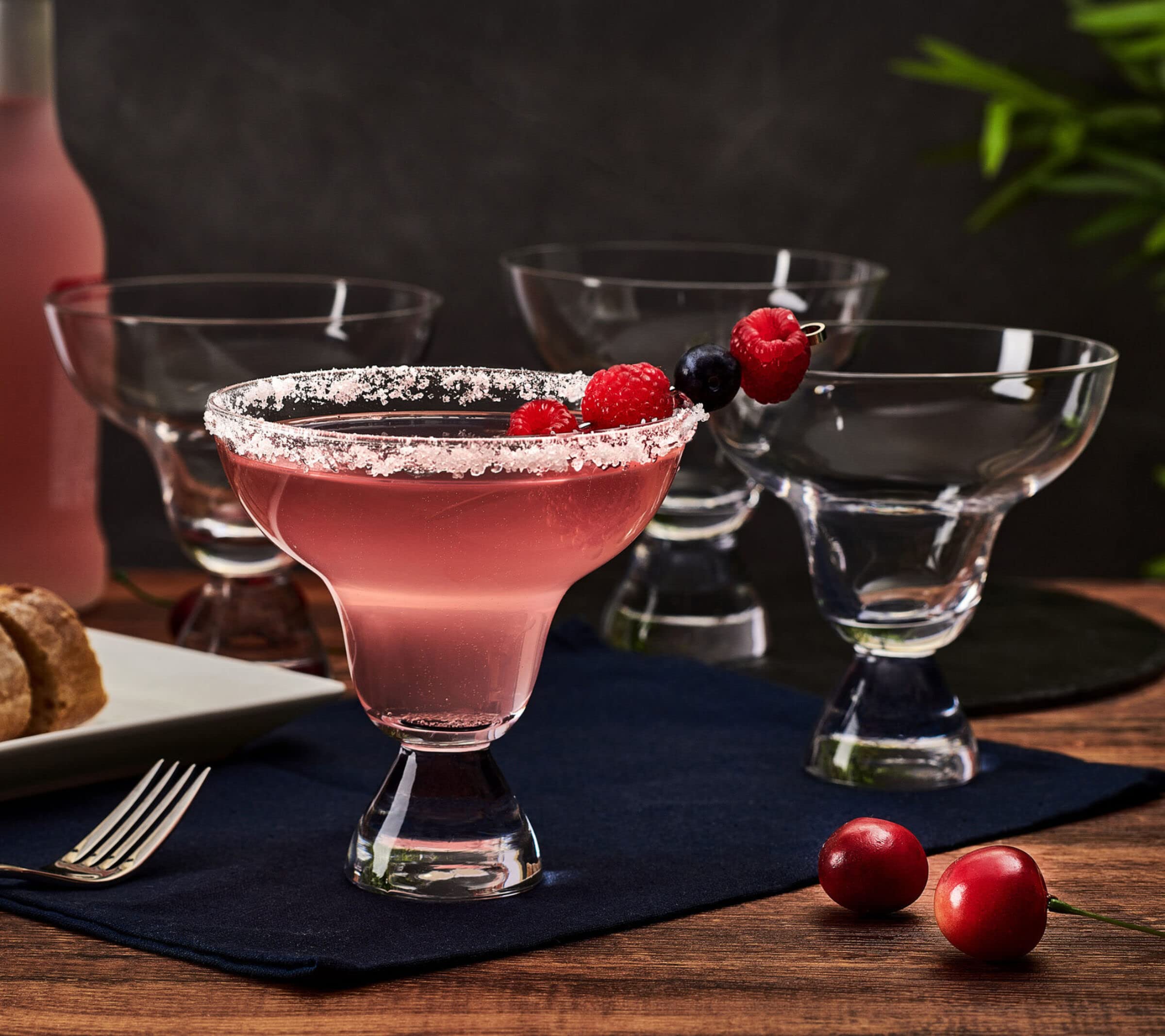 MIKASA Craft Cocktail - Juego de 4 vasos de margarita sin tallo, 12.5 onzas, transparente