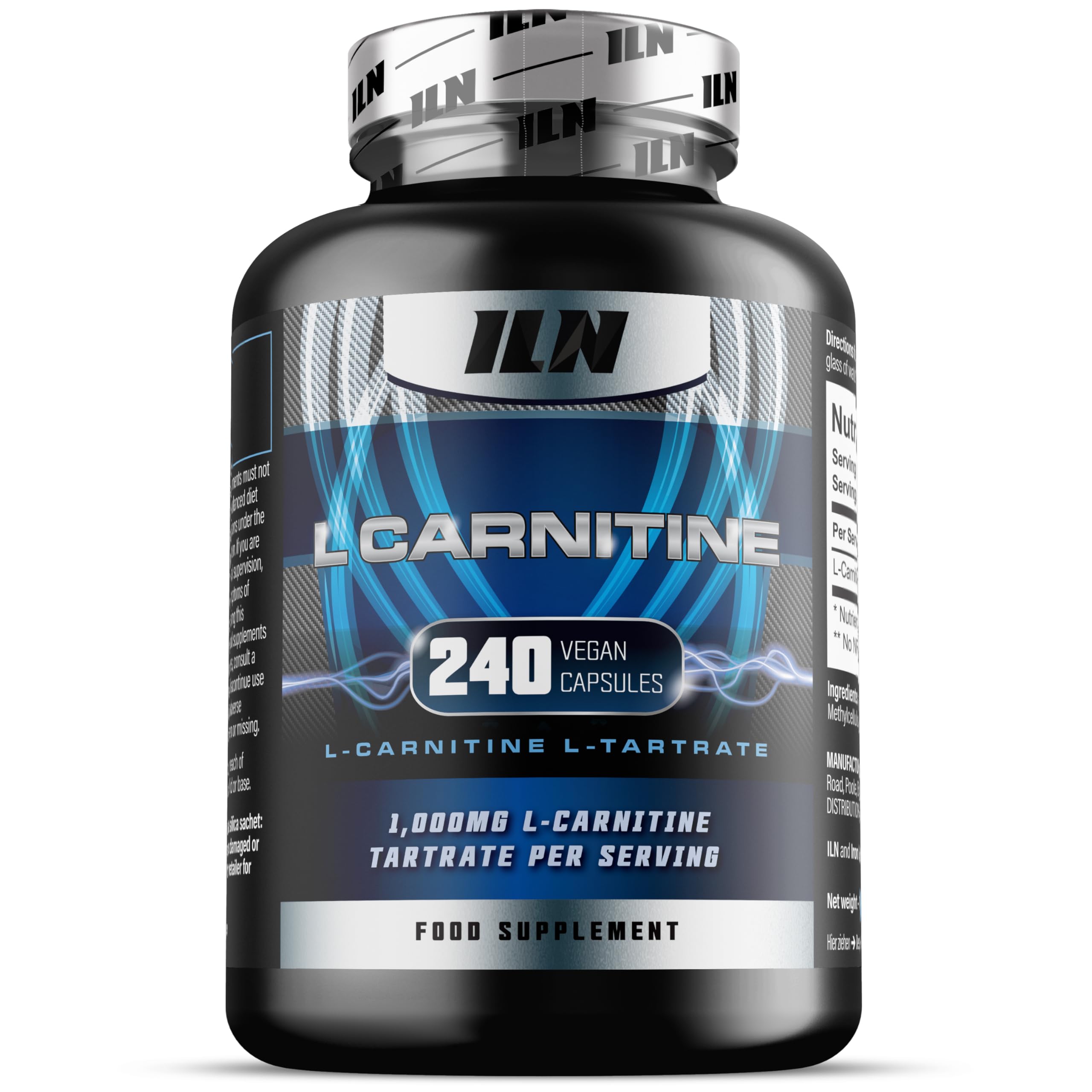 L Carnitina Cpsulas 1000 mg por Dosis - L-Carnitina L-Tartrato para Hombres  y Mujeres - Apta para Veganos - 240 Cpsulas, 4 Meses : Amazon.es: Salud y  cuidado personal