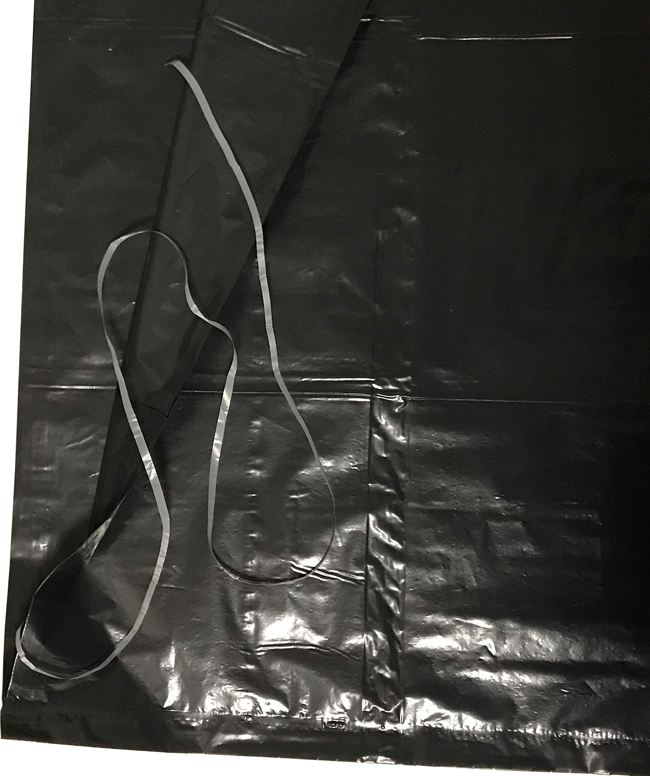 200 Bolsas de Basura de Gran Capacidad, 110 L, con Enlace de Cierre, Resistencia estándar 45 μ, antifugas, Color Negro Opaco