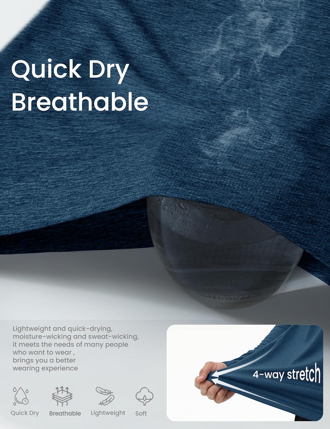 MAGCOMSEN Men's Long Sleeve Shirts Quarter Zip Pullover Athletic Lightweight Sun Shirt Dry Fit for Running Golf Workout - Image 5