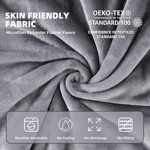 Miniatura 5 de Manta de forro polar suave y ligera  Manta cálida de lujo para cama, sofá, acogedora manta de microfibra mullida para viajes, camping, silla y sofá,