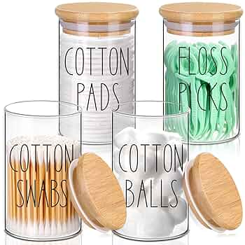 Bolincty 1/2/3/4 Pcs Qtip Holder Dispenser For Cotton Ball,Cotton Swab