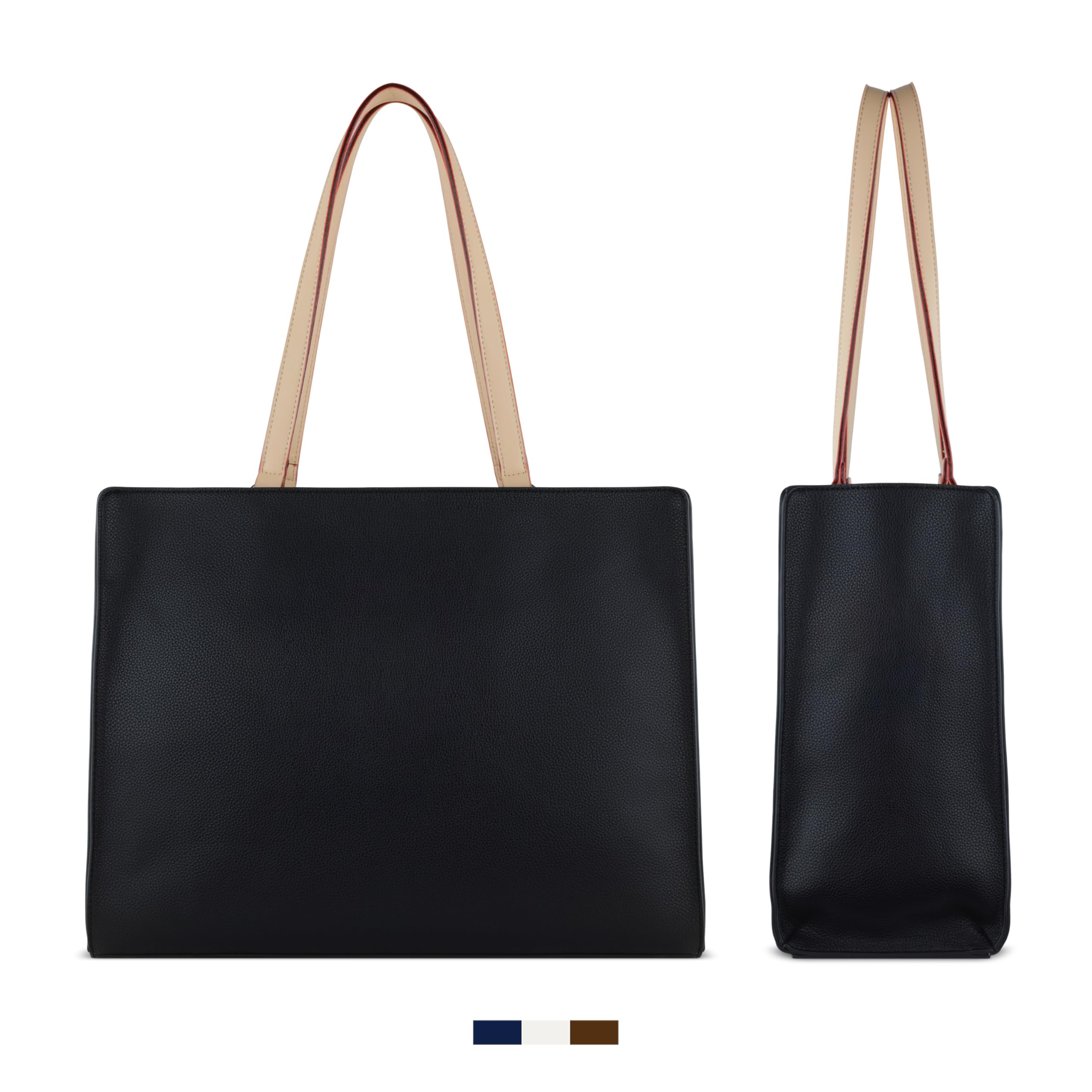 bugatti Ella Business System Bag - elegante Aktentasche mit 13-Zoll-Laptopfach in Schwarz