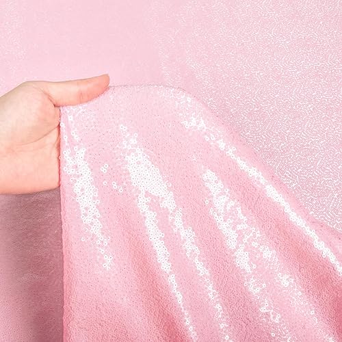 Vista 43 de ShiDianYi Mantel glamoroso de lentejuelas de 1 yarda para mesa de postre de boda, 49.2 in de ancho