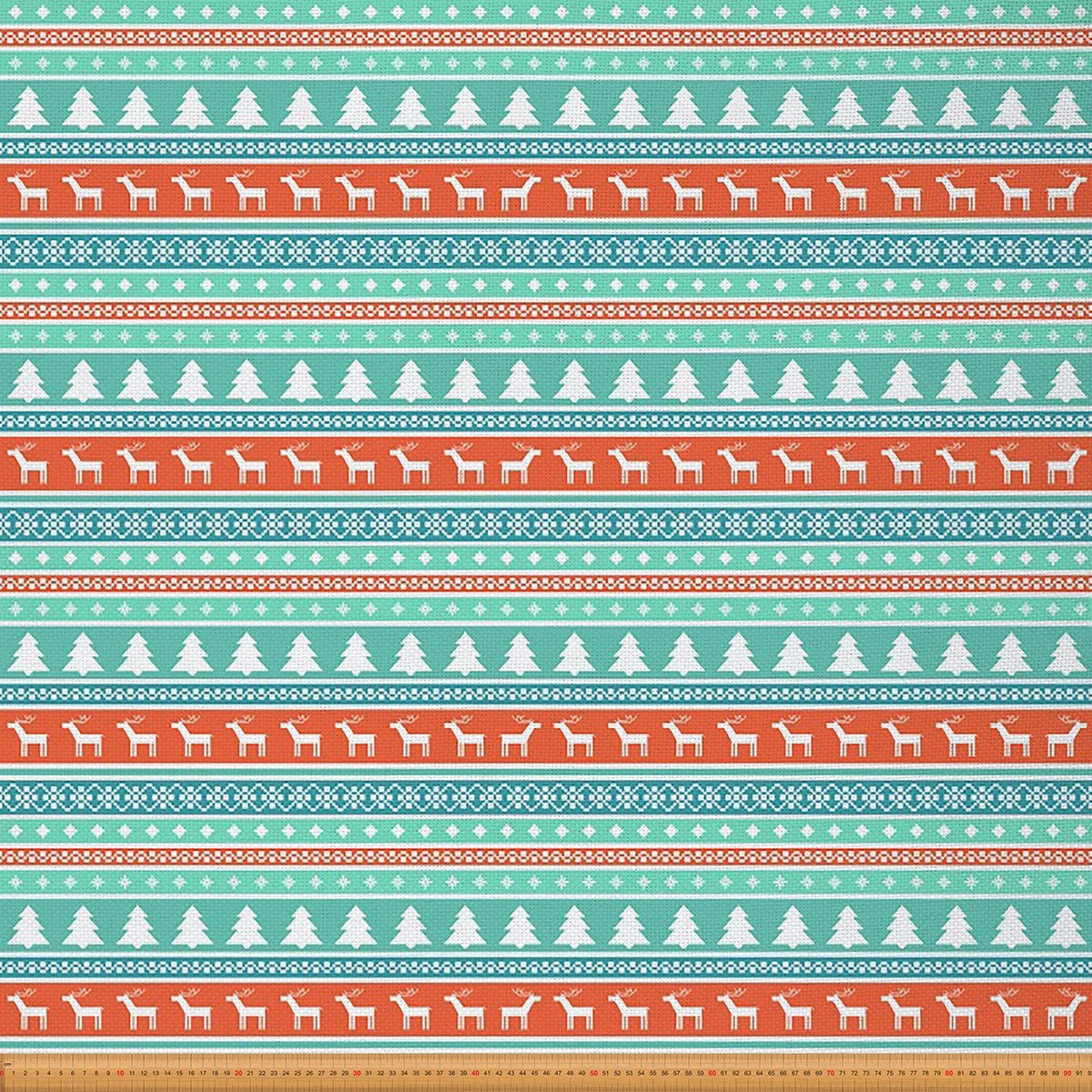 Tela de Navidad para sillas, sofá, bonita tela de copo de nieve para exteriores de The Yard, tela de Navidad de Año Nuevo para proyectos de bricolaje en el hogar, 5 yardas, (L460 x W150 cm), color ve