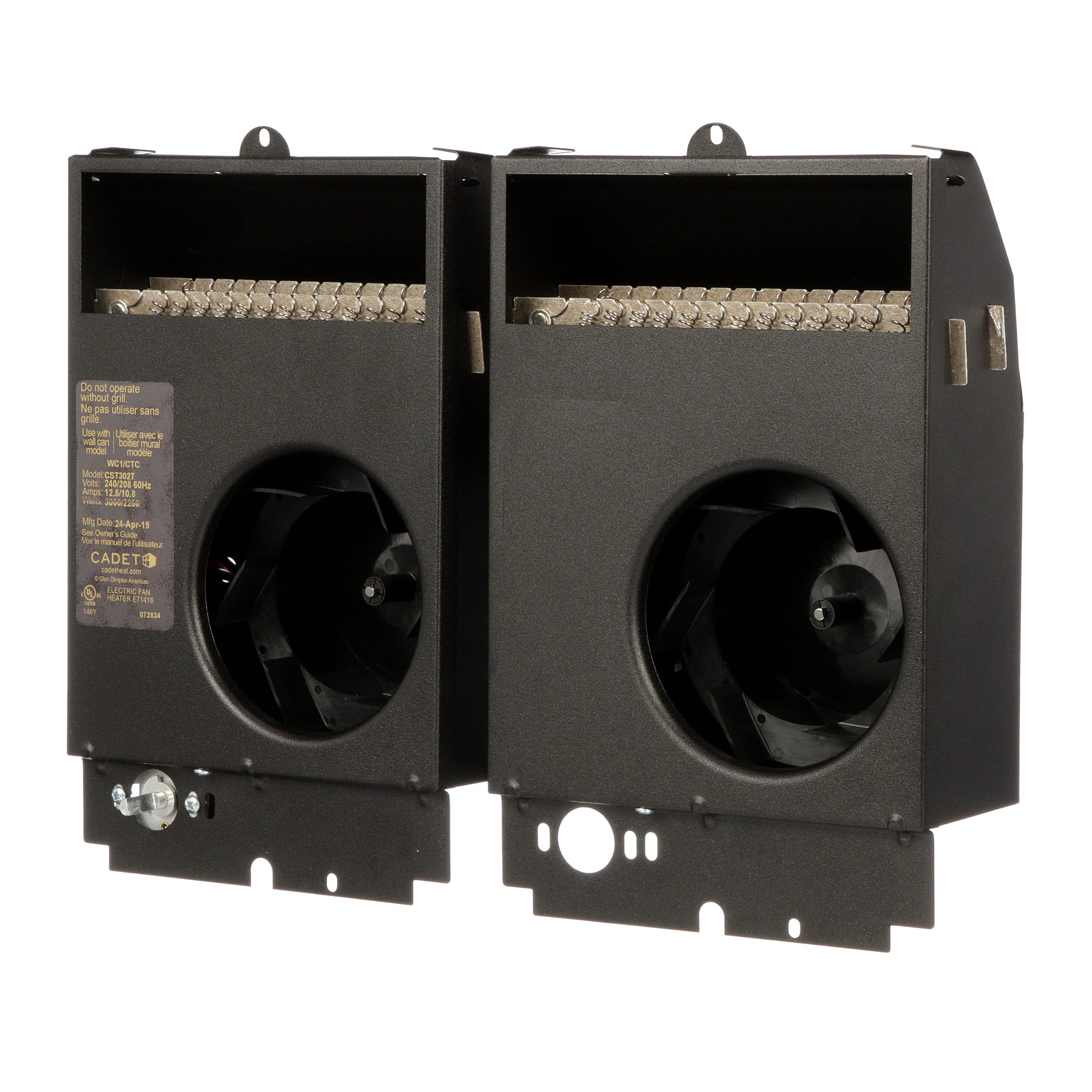 Cadet Com-Pak Twin Electric Wall Heater Assembly Only Without Thermostat  (Model: CST302, Part: 67528), 10236/7677 BTU, 240/208 Volt, 3000/2250 Watt  - Space Heaters - Amazon.com