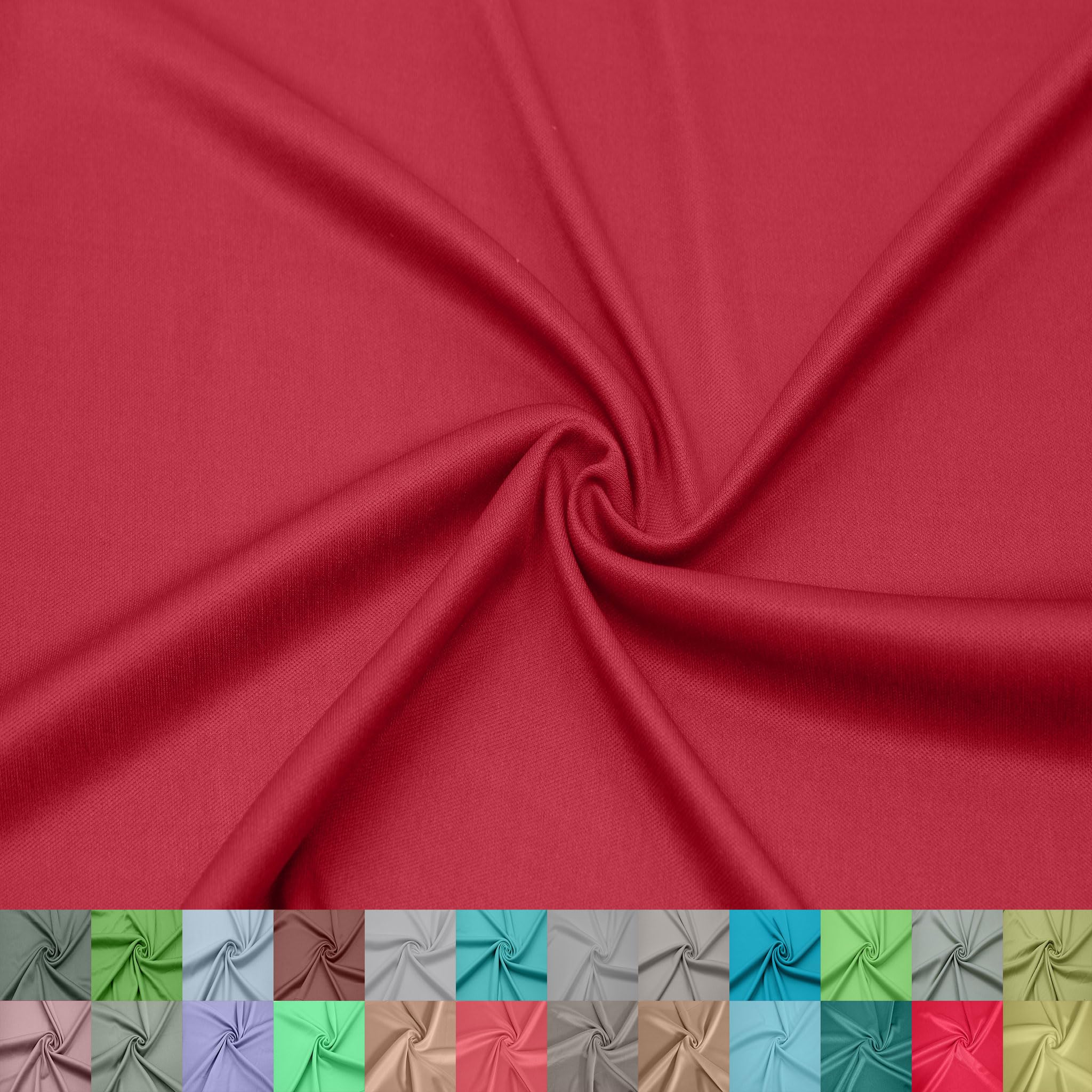 Stylish FABRIC 60" Wide 100% Polyester Interlock Lining – Lightweight Knit Fabric by The Yard-for Apparel, Clothing, School Projects, Party Decorations, Drapery, and DIY, Ruby #271 1 Yard