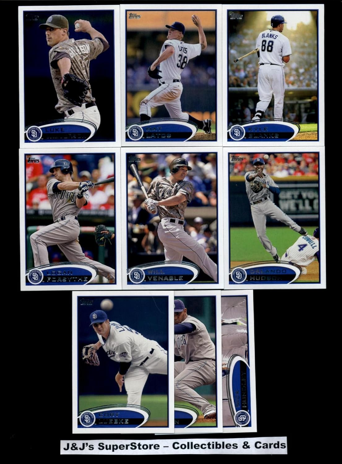 San Diego Padres Topps Baseball Cards Team Sets : 2012, 2013, and 2014 Series 1 & 2