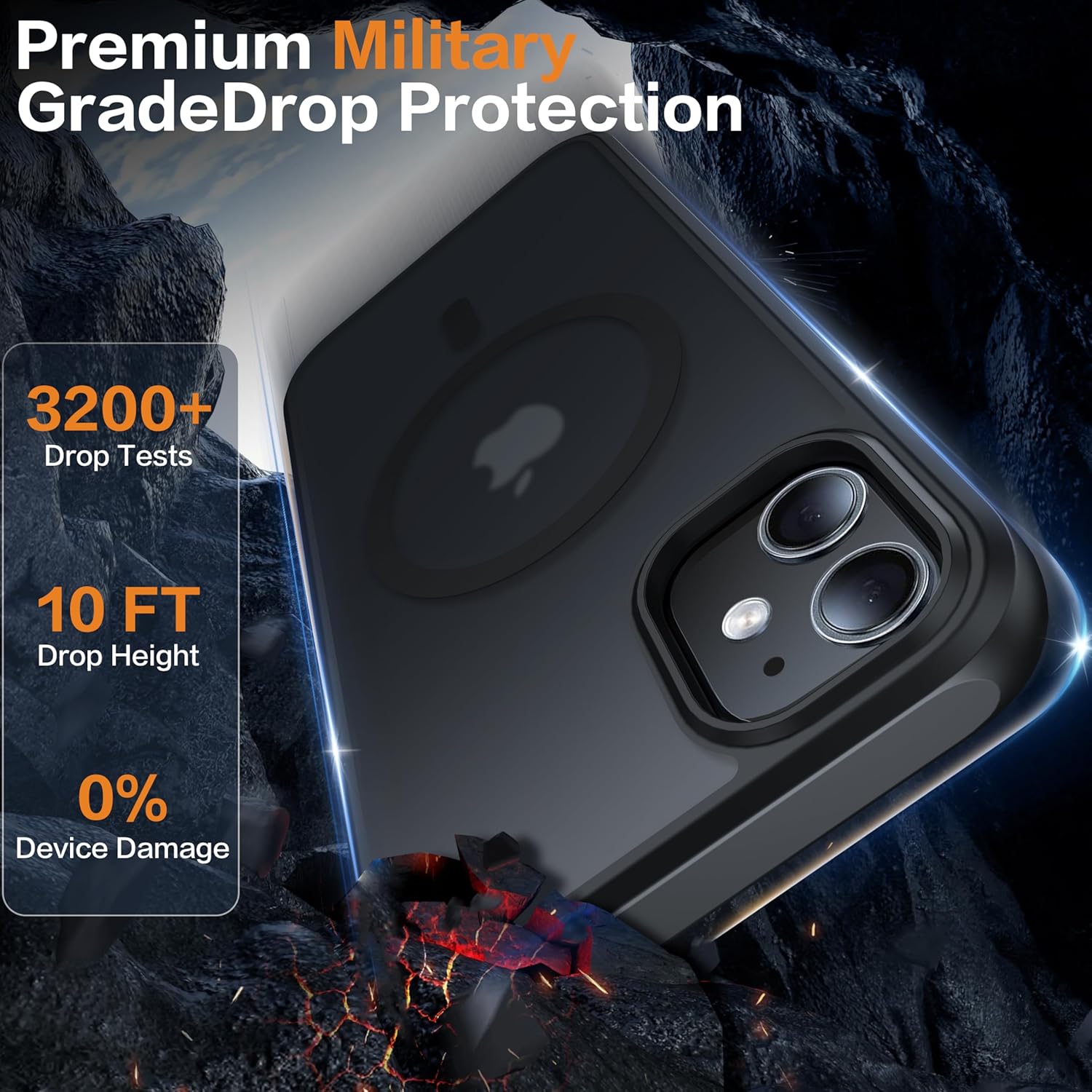 Magnetic for iPhone 11 Phone Case-Compatible with MagSafe-Slim Translucent Matte-Military Grade Drop Protection Phone Case for iPhone 11 6.1",Translucent Black - Image 5