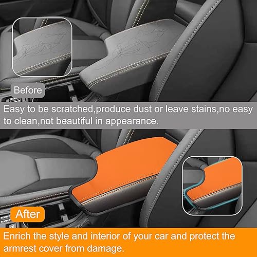 Miniatura 10 de SENSHINE Funda de cuero para reposabrazos de consola central para Subaru Crosstrek Accesorios 2024 2025 Impreza 2024 2025 2024 2025 Cubierta de
