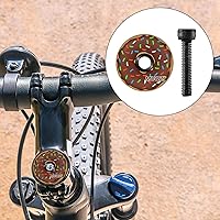 Vista 3 de Tapa superior para auriculares de bicicleta y perno frontal Horquilla tapa superior Componentes resistentes Cubierta de pieza de metal elegante tapa