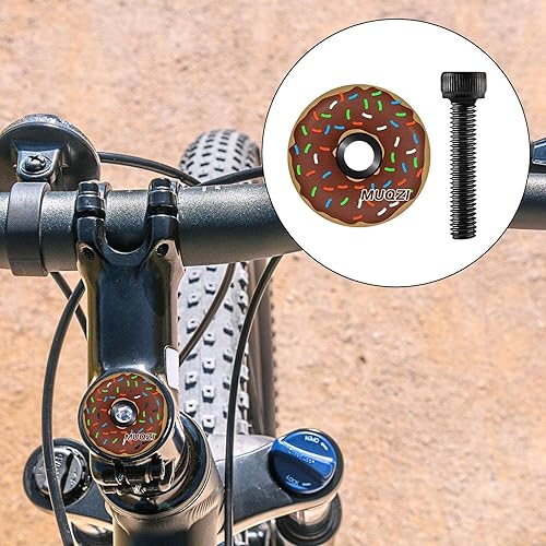 Miniatura 3 de Tapa superior para auriculares de bicicleta y perno frontal Horquilla tapa superior Componentes resistentes Cubierta de pieza de metal elegante tapa
