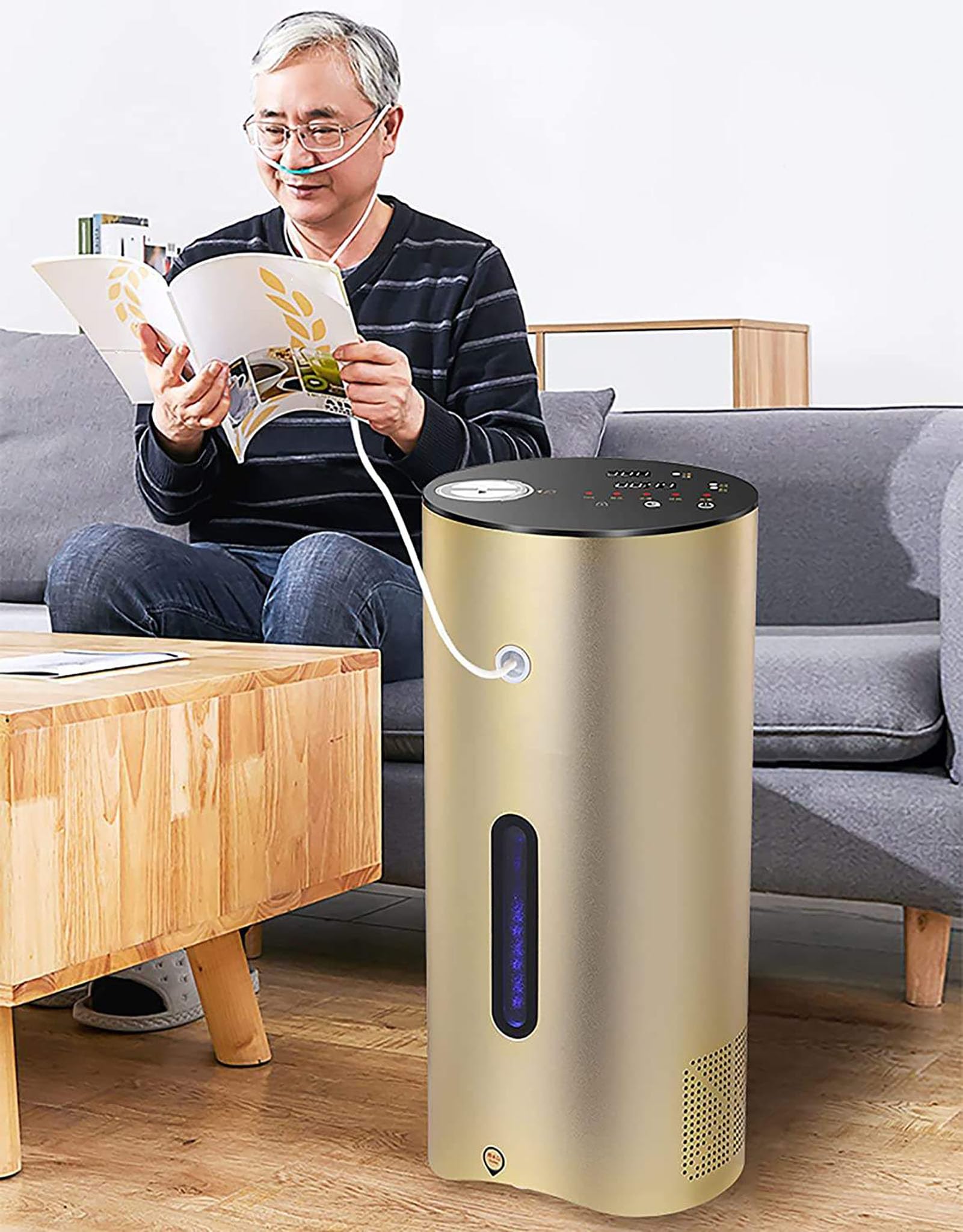 Urządzenie do inhalacji wodoru o czystości 99,99%, wyjście z dwoma portami 300/450/600/900 ml/min, inhalator wodoru H2 z technologią PEM, do sypialni, podróży 300ml (300 H)