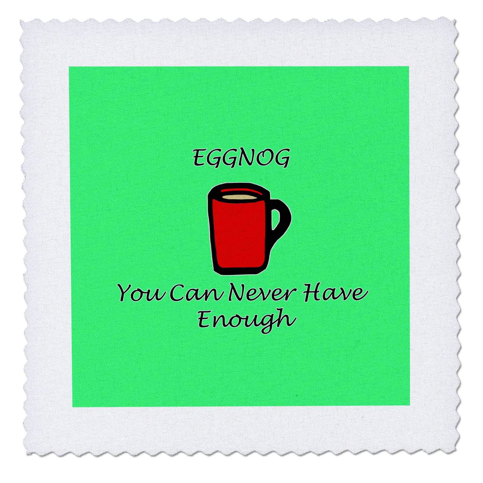 18x18 inch Quilt Square - You can Never Have Enough Eggnog Holiday - Eggnog