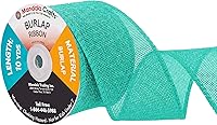 Vista 17 de Mandala Crafts Cinta de arpillera turquesa con alambre de 1 pulgada de ancho para manualidades, rollo de 10 yardas de cinta rústica de arpillera