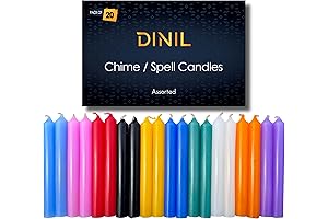 20 Multi-Colored Candles: Premium Spell and Chime Candles