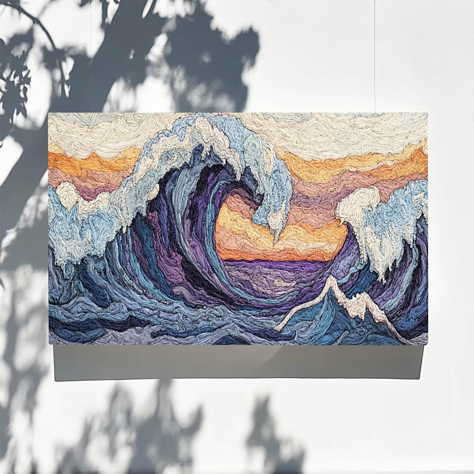 Pintar por Numeros Adultos Ola del océano, Pintar por Numeros Niños Kit Manualidades Adultos Paisaje Cuadros para Pintar por Numeros Pintura Acrílico, Cuadros Decoracion Salon Modernos 80X160cm 7w-3-P