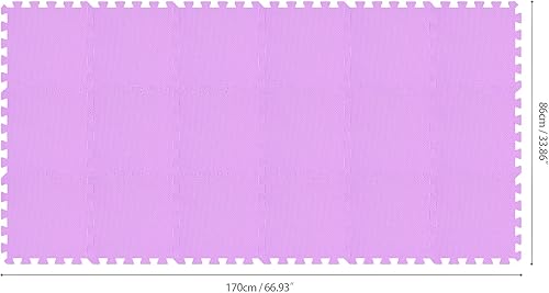 Miniatura 2 de qqpp - 18 tapetes de goma de etilvinilacetato tipo rompecabezas para piso, alfombra de juego para bebé, tapete de ejercicio para entrenamiento en