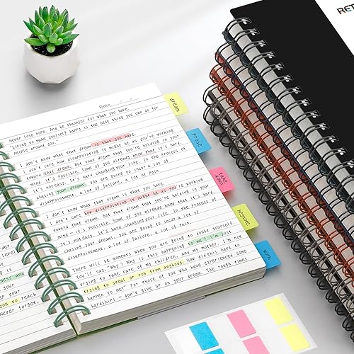 Miniatura 3 de RETTACY Cuaderno de espiral A5 con 300 páginas, cuaderno para escuela, trabajo, escritura, papel premium de 3.53 ozm sin ácidos, encuadernación de